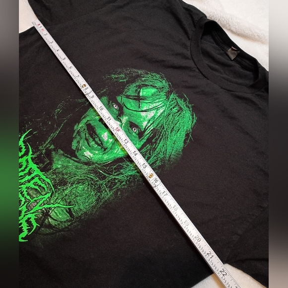 Gore Exorcist Reagan Face T-shirt L Tultex Black Tee with Green Graphic - Picture 6 of 9